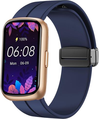 Compatible for AKUMAKA Smart Watch Bands, 16mm, 22mm Silicone Magnetic Buckle Sport Replacement Straps Compatible with AKUMAKA CS5 1.47 Inches Fitness Tracker, G39, T90, 209DK Smart Watch in Saudi Arabia
