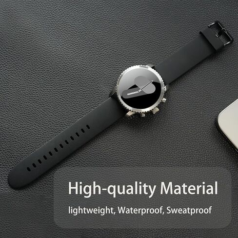 متوافق مع أشرطة Spade & Co Health Smartwatch 4 ، وأشرطة معصم النطاقات الناعمة البديلة للسيليكون مع مشبك الفولاذ المقاوم للصدأ متوافق مع WebS & Co Health Smartwatch 4 1.85 بوصة in Kuwait