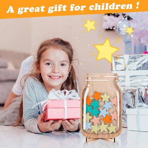 Magnetic Reward Jar, Star Reward Jar Set for Kids Potty Training Reward Jar System for Classroom, Magnetic Reward Jar for Classroom Board Behavior Management Home Reward Jar (White) in Saudi Arabia