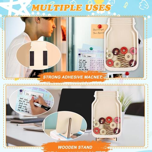 Magnetic Reward Jar, Star Reward Jar Set for Kids Potty Training Reward Jar System for Classroom, Magnetic Reward Jar for Classroom Board Behavior Management Home Reward Jar (White) in Saudi Arabia