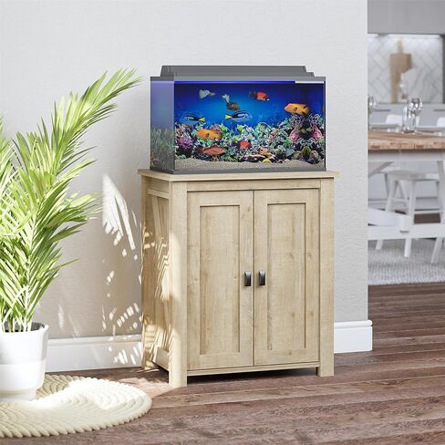 Ollie & Hutch Farmington Gallon Aquarium or Terrarium Stand, 10-20 Gallon, Light Walnut in Saudi Arabia