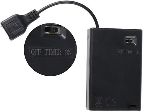1 قطعة ذكية توقيت 3AA حامل البطارية ، مقبس USB أنثى 3AA مربع 5V مع غطاء وكابل on/OFF مناسب لملحقات الإضاءة المعيارية (البطارية غير متضمنة) in Kuwait