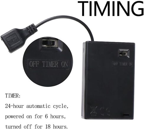 1 قطعة ذكية توقيت 3AA حامل البطارية ، مقبس USB أنثى 3AA مربع 5V مع غطاء وكابل on/OFF مناسب لملحقات الإضاءة المعيارية (البطارية غير متضمنة) in Kuwait