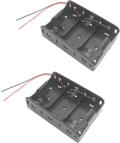2 Pcs 3 Slot D Cell Battery Holder 4.5V D Size Battery Case Box with Wire in Kuwait