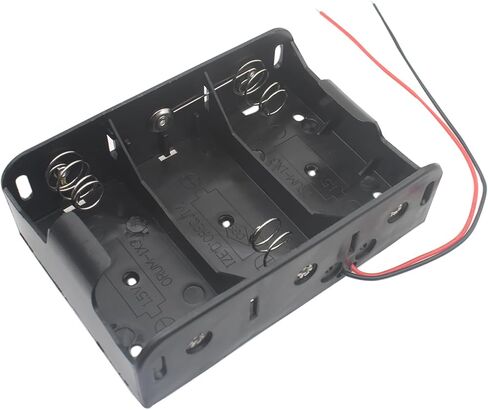 2 Pcs 3 Slot D Cell Battery Holder 4.5V D Size Battery Case Box with Wire in Kuwait