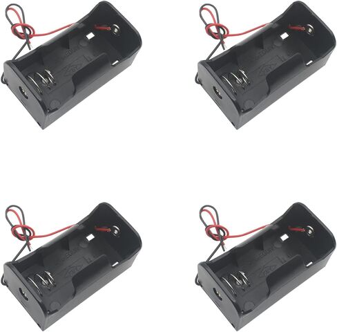 2 Pcs 3 Slot D Cell Battery Holder 4.5V D Size Battery Case Box with Wire in Kuwait