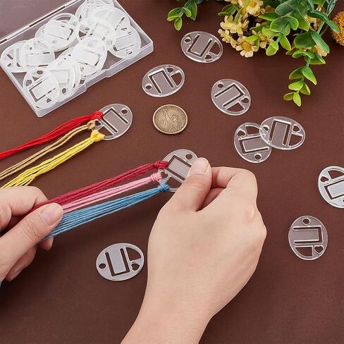 PH PandaHall 30pcs Clear Acrylic Floss Drops Embroidery Thread Organizers Rectangle Thread Drops Acrylic Floss Bobbins Drops for Embroidery Cross Stitch Thread Storage, 1×2inch in Saudi Arabia