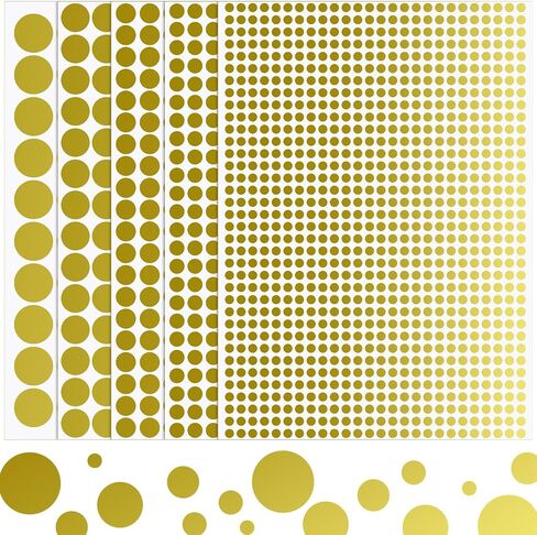 Boao Colored Round Dot Stickers Circle Dot Labels, Neon Colors Labels (2374 Pieces, Assorted Sizes) in Saudi Arabia