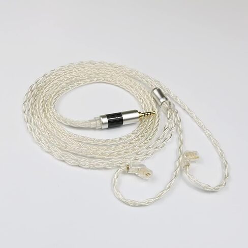 8Core 2.5MM Silver Copper Upgrade Earphone Replacement Cable, Senleeor Silver Copper Wire for KZ ZSN Pro X EDX Pro CCA CA4 CSN, QDC IEMs(2.5MM, C Pin) in Saudi Arabia