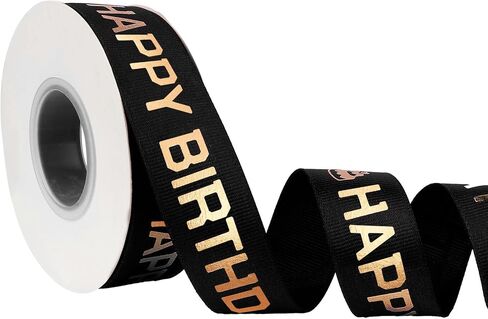 Happy Birthday Ribbon for Gift Wrapping 1 Inch 25 Yards Ribbon for Cakes Happy Birthday Ribbon for Bouquet Curly Bows for Gift Wrapping Birthday Decoration Ribbon Flower Ribbon for Bouquet Birthday in Saudi Arabia