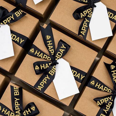 Happy Birthday Ribbon for Gift Wrapping 1 Inch 25 Yards Ribbon for Cakes Happy Birthday Ribbon for Bouquet Curly Bows for Gift Wrapping Birthday Decoration Ribbon Flower Ribbon for Bouquet Birthday in Saudi Arabia