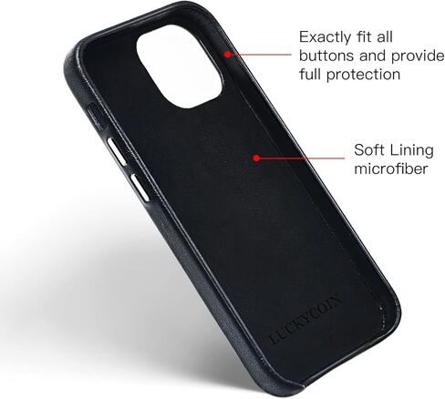 Luckycoin Genuine Weather Wallet Phone Case for iPhone 14 Plus ، محفظة الهاتف مع حامل بطاقة ائتمان 2 ، متوافق مع iPhone 14 Plus ، زر الواقي المعدني الواقي تان in Kuwait