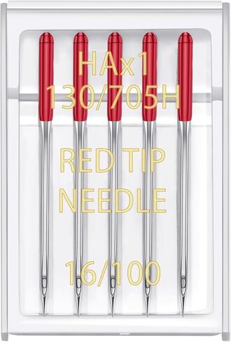 Bequilter 30Pcs Universal Sewing Machine Needles 6 Pack Regular Point Flat Shank Needle Compatible with Singer, Brother Home Sewing Machines HAX1 65/9, 75/11, 90/14, 100/16, 110/18,120/20 (120/20) in Saudi Arabia