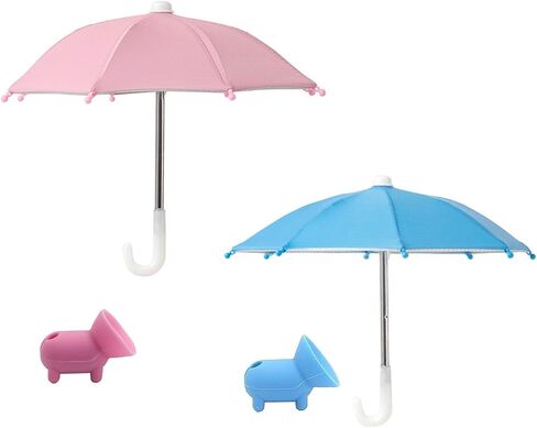 2Pack Phone Umbrella, Cell Phone Umbrella for Sun Shade Mobile Phone Holder with Universal Adjustable Cute suction Cup For Outdoor, Beach in Kuwait