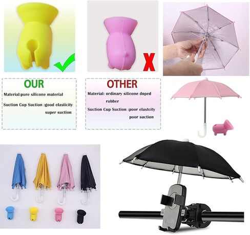 2Pack Phone Umbrella, Cell Phone Umbrella for Sun Shade Mobile Phone Holder with Universal Adjustable Cute suction Cup For Outdoor, Beach in Kuwait
