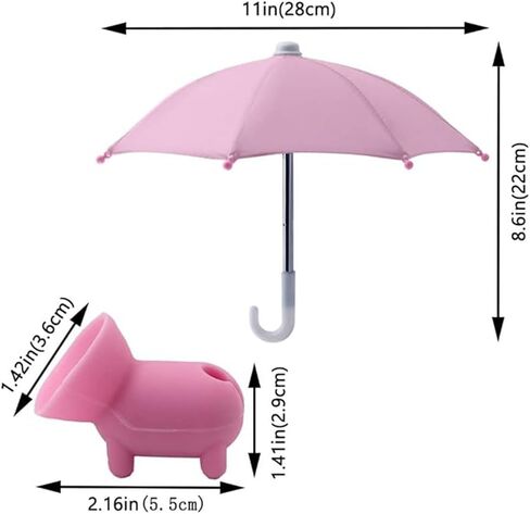 2Pack Phone Umbrella, Cell Phone Umbrella for Sun Shade Mobile Phone Holder with Universal Adjustable Cute suction Cup For Outdoor, Beach in Kuwait