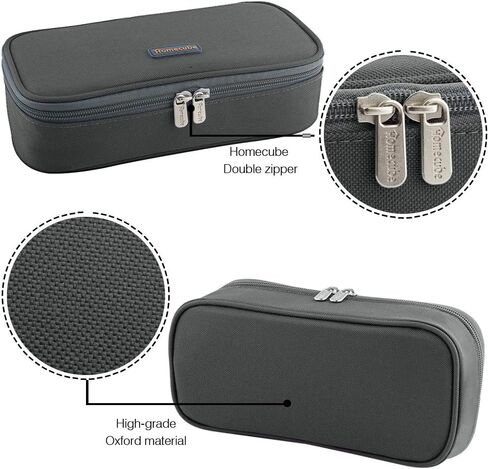 Homecube Capacious Pencil Case Pen Box Makeup Bag Pouch Pencils Holder Large Storage Stationery Box with Zipper School Supplies for College and Office - Navy Blue in Saudi Arabia