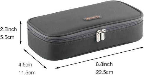 Homecube Capacious Pencil Case Pen Box Makeup Bag Pouch Pencils Holder Large Storage Stationery Box with Zipper School Supplies for College and Office - Navy Blue in Saudi Arabia