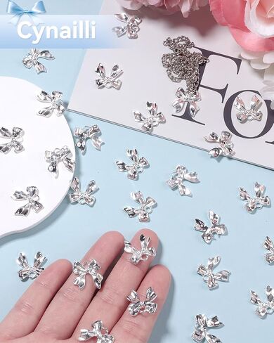 40 Pcs Gold Bow Jewelry Making Charms, Alloy Bowknot Pendant Charms, Luxury Meatal Bow Tie Charms for Women Earrings Necklace Bracelets DIY Crafts in Saudi Arabia