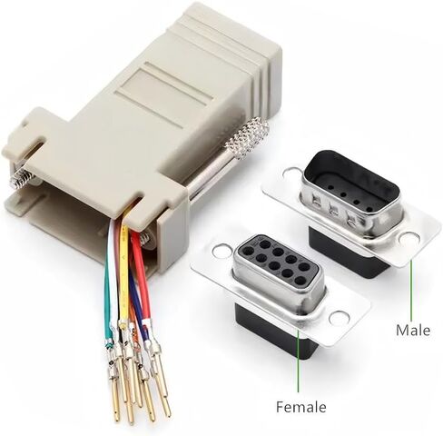 10 قطعة DB9 ذكر إلى RJ45 إيثرنت LAN تمديد محول محول وحدات in Kuwait