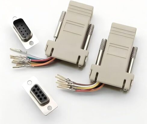 10 قطعة DB9 ذكر إلى RJ45 إيثرنت LAN تمديد محول محول وحدات in Kuwait