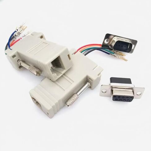 10 قطعة DB9 ذكر إلى RJ45 إيثرنت LAN تمديد محول محول وحدات in Kuwait