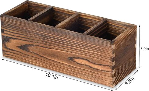 Wooden Remote Control Holder,Caddy,Organizer,Desktop Storage with 3 Compartments,Multiuse for Store TV Remotes,Game Console,Phones,Pens,Pencils,Office Supplies in Saudi Arabia