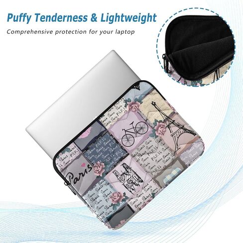 Burbuja Pink Bow Bow Laptop Sleeve Cover Cover 13-14 Inch Strockproof Proof Case for Notebud Computer Polyester in Kuwait