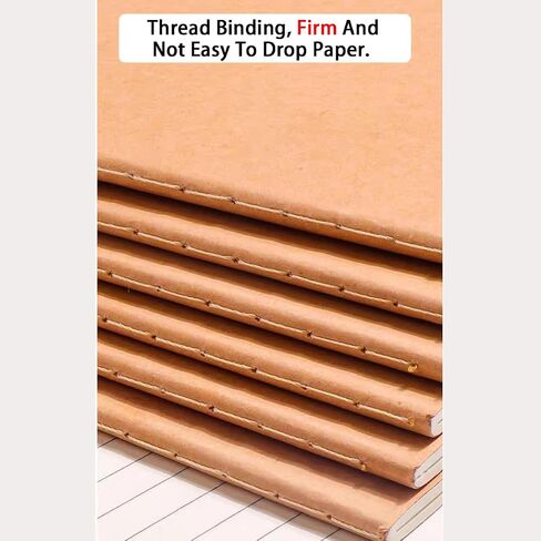 60 Pack A5 Lined Kraft Notebooks, 8.3x5.5in, Journaling Notebooks, 80GSM Thick paper 30 Sheets 60 Pages, Kraft Soft Cover Composition Notepad, Ruled Subject Notebooks, Travel Diary, Journals Memo, For Students, Office, School Supplies in Saudi Arabia