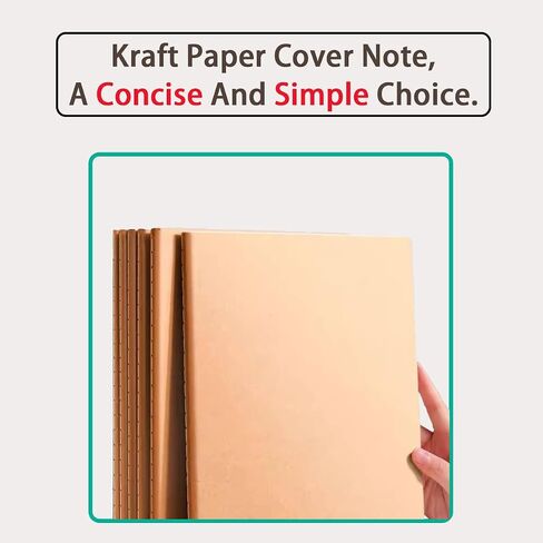 60 Pack A5 Lined Kraft Notebooks, 8.3x5.5in, Journaling Notebooks, 80GSM Thick paper 30 Sheets 60 Pages, Kraft Soft Cover Composition Notepad, Ruled Subject Notebooks, Travel Diary, Journals Memo, For Students, Office, School Supplies in Saudi Arabia