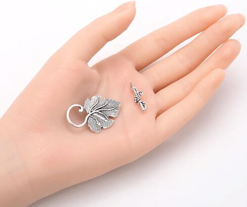 Adabele 20 Sets Cute Owl Toggle Clasp 20.2mm (0.8 Inch) T-Bar Closure Antique Silver Tone for Necklace Bracelet Anklet Jewelry Making MC-AF17 in Saudi Arabia