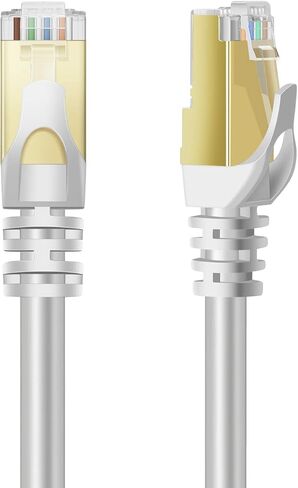 TNP CAT 7 Ethernet Cable 25ft High Speed 10 Gbps 600MHz Black CAT7 Connector LAN Network Gigabit Internet Wire Patch Cord with Professional S/STP Gold Plated Premium Shielded Twisted Pair in Kuwait