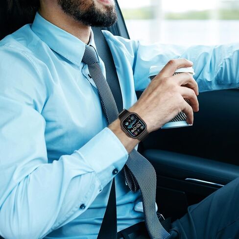 Metal Bands Compatible with Apple Watch Ultra 2 Bands 49mm 46mm 45mm 44mm 42mm 41mm 40mm 38mm iWatch Bands for Men Women,Business Stainless Steel Strap for Apple Watch Series 10 9 8 7 6 5 4 3 SE/2 in Kuwait