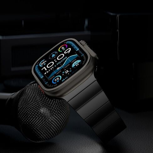 Metal Bands Compatible with Apple Watch Ultra 2 Bands 49mm 46mm 45mm 44mm 42mm 41mm 40mm 38mm iWatch Bands for Men Women,Business Stainless Steel Strap for Apple Watch Series 10 9 8 7 6 5 4 3 SE/2 in Kuwait