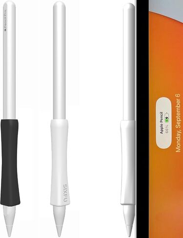 Grip Designed for Apple Pencil Pro/ 2nd Generation/USB-C Support Magnetic Charging, 2 PCS Cover Accessories Compatible with iPad iPencil Stylus Pen(Black,White) in Saudi Arabia