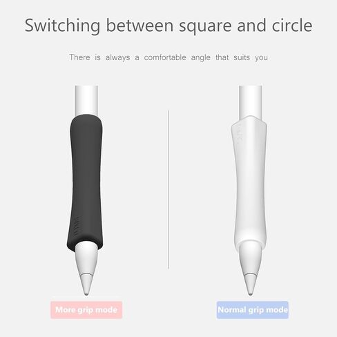 Grip Designed for Apple Pencil Pro/ 2nd Generation/USB-C Support Magnetic Charging, 2 PCS Cover Accessories Compatible with iPad iPencil Stylus Pen(Black,White) in Saudi Arabia