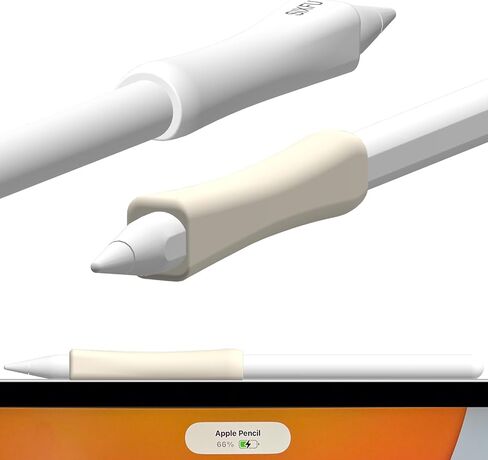 Grip Designed for Apple Pencil Pro/ 2nd Generation/USB-C Support Magnetic Charging, 2 PCS Cover Accessories Compatible with iPad iPencil Stylus Pen(Black,White) in Saudi Arabia