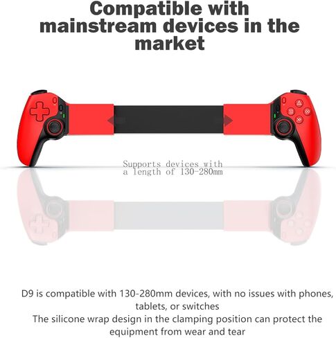 وحدة التحكم في ألعاب السحابة المتنقلة لجهاز iPhone 15/14 ، iPad ، الكمبيوتر اللوحي ، Android/PC/Switch/PS3/PS4 Gamepad Mystick مع Turbo ، تدفق على PS5/PS4/Xbox/PC ، Hall Effect/Hall Trigger ، 6-Axis Gyro Sensor Red in Kuwait