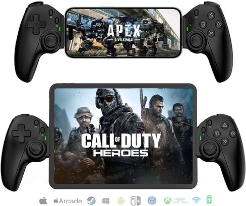 وحدة التحكم في ألعاب السحابة المتنقلة لجهاز iPhone 15/14 ، iPad ، الكمبيوتر اللوحي ، Android/PC/Switch/PS3/PS4 Gamepad Mystick مع Turbo ، تدفق على PS5/PS4/Xbox/PC ، Hall Effect/Hall Trigger ، 6-Axis Gyro Sensor Red in Kuwait
