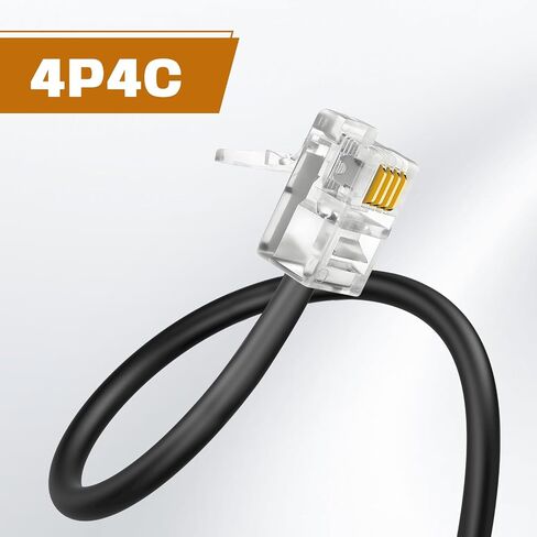 USB TO RJ9 أنثى إلى ذكر ، 4P4C محول 4 دبوس ، متوافق مع معظم هواتف Avaya Landline (RJ9 ذكر إلى USB أنثى 30 سم) in Kuwait