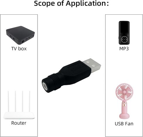 محول USB إلى DC 3.5mmx1.35mm أنثى إلى USB Male 12V 3A شحن محول 5pcs in Kuwait