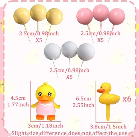 Yellow Duck Cake Decoration Duck Birthday Decorations Cute Little Duckie Cupcake Topper for Birthday Party Baby Shower Decorations in Kuwait
