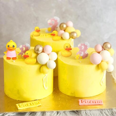 Yellow Duck Cake Decoration Duck Birthday Decorations Cute Little Duckie Cupcake Topper for Birthday Party Baby Shower Decorations in Kuwait