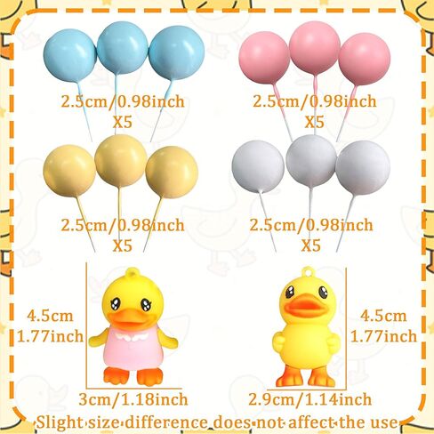 Yellow Duck Cake Decoration Duck Birthday Decorations Cute Little Duckie Cupcake Topper for Birthday Party Baby Shower Decorations in Kuwait