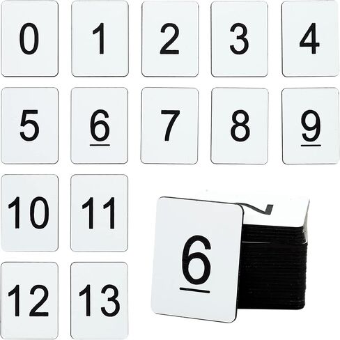StayMax Rectangle Plastic Numbered Tags Number Disc Number Token (0-50, Black) in Saudi Arabia