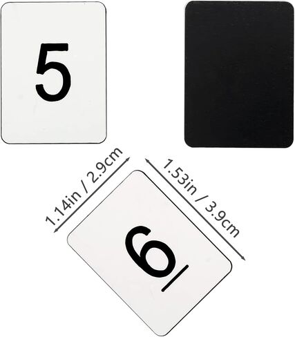StayMax Rectangle Plastic Numbered Tags Number Disc Number Token (0-50, Black) in Saudi Arabia