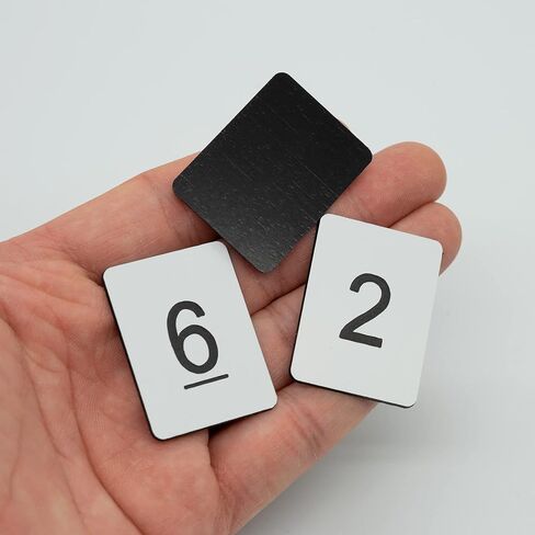 StayMax Rectangle Plastic Numbered Tags Number Disc Number Token (0-50, Black) in Saudi Arabia