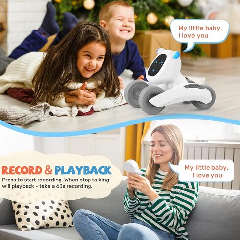 Robot Dog Toy for Kids, Remote Control Dog Robot, Voice & Touch Control Robot Pet Dog with LED/Record/Sing/Dance, Rechargeable Puppy Toys for 5 6 7 8 9 10 Year Old Boy Girl Ideas (Blue) in Kuwait