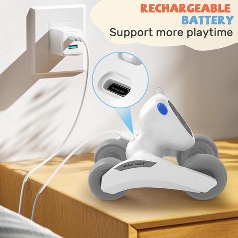 Robot Dog Toy for Kids, Remote Control Dog Robot, Voice & Touch Control Robot Pet Dog with LED/Record/Sing/Dance, Rechargeable Puppy Toys for 5 6 7 8 9 10 Year Old Boy Girl Ideas (Blue) in Kuwait