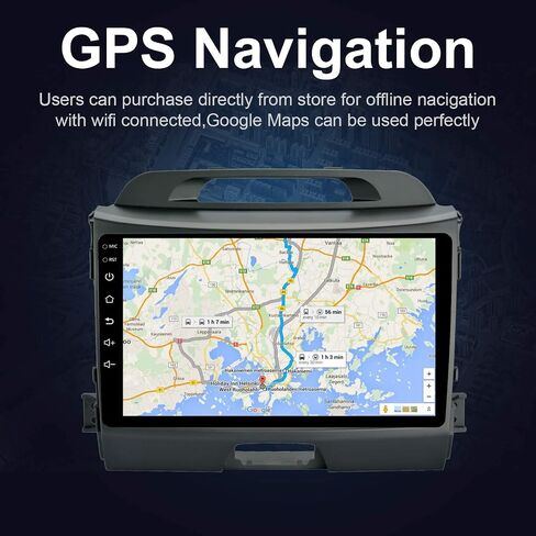 Android Carplay Car Radio, Support Apple Carplay/Android Auto, 9 inch Touch Screen GPS Navigation Bluetooth USB Player for Audi A3 2003-2011 S3 2006-2012 RS3 2011-2012 in Saudi Arabia